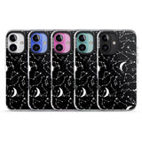 iPhone 16 Pro Max White Stars Constellations on Black Black Impact Phone Case