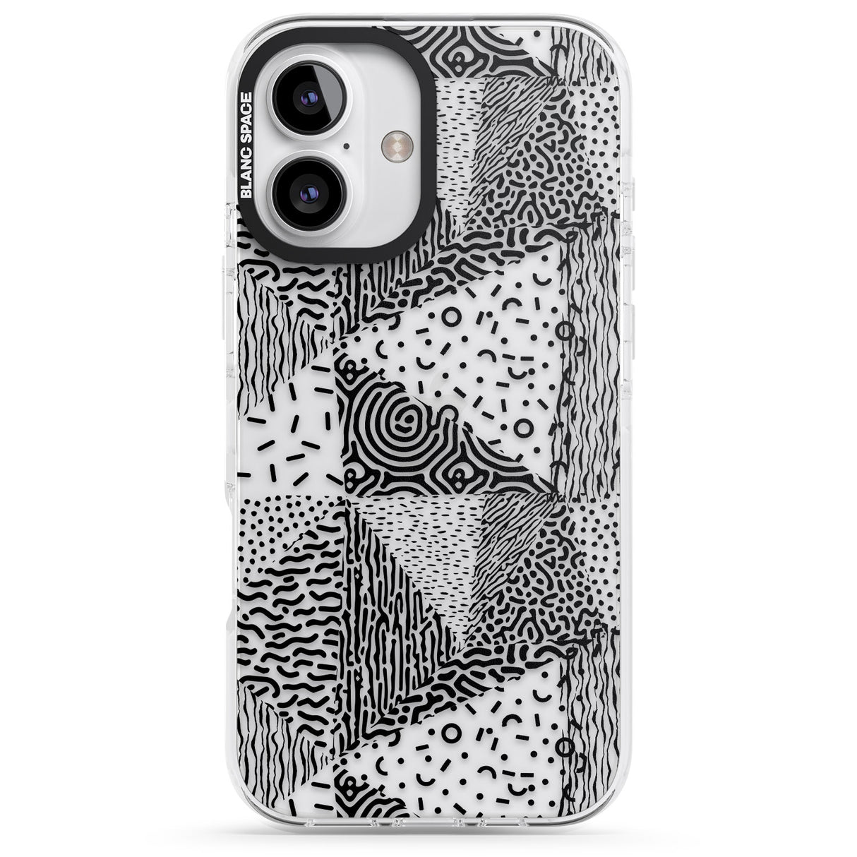 iPhone 16 Pro Max Pattern Mashup (Black) Black Impact Phone Case