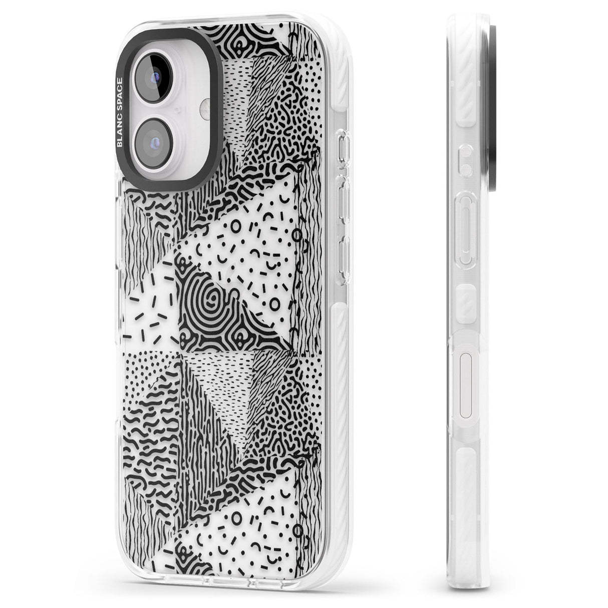 iPhone 16 Pro Max Pattern Mashup (Black) Black Impact Phone Case