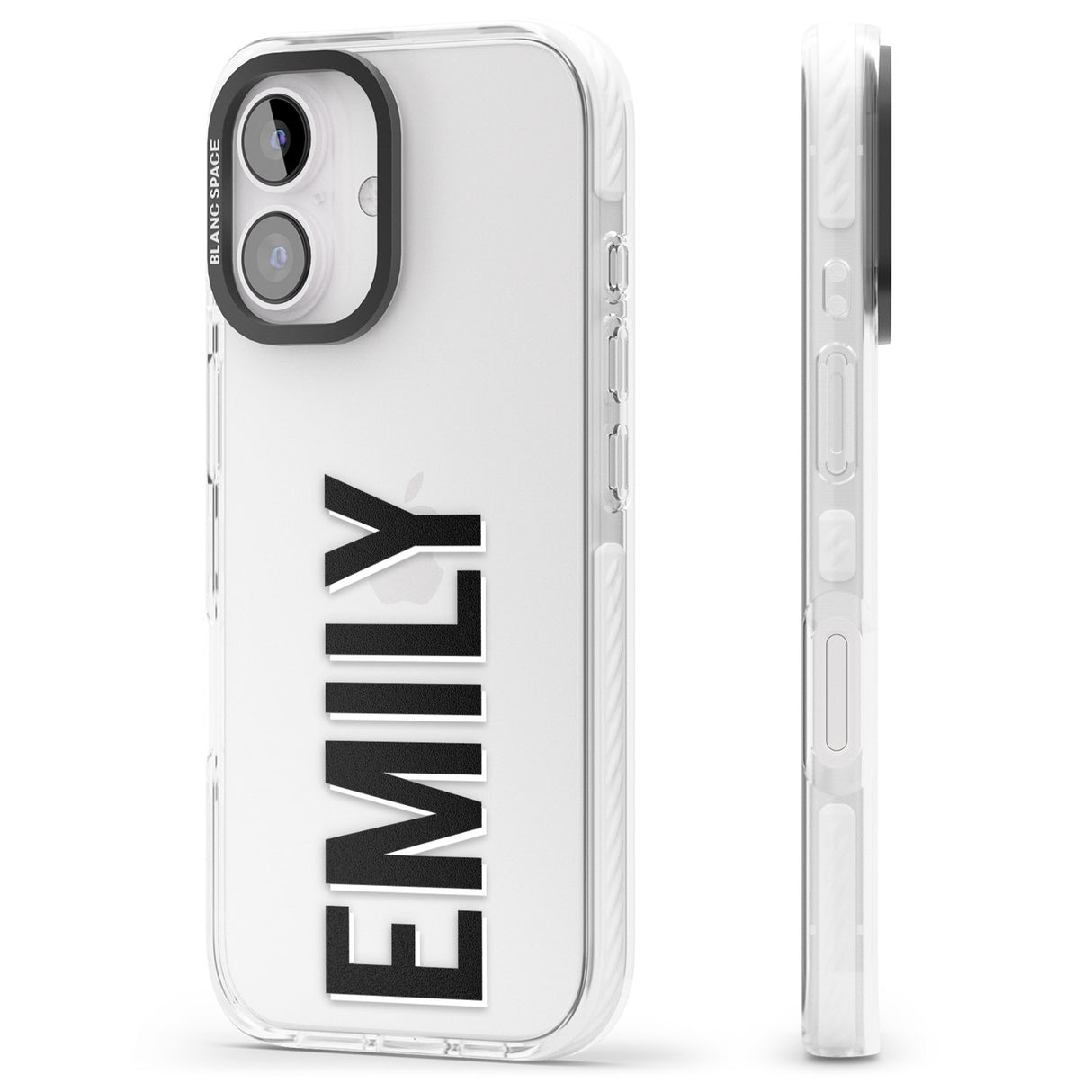 iPhone 16 Pro Max Personalised Clear Text 3A Black Impact Phone Case