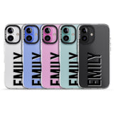 iPhone 16 Pro Max Personalised Clear Text 3A Black Impact Phone Case