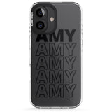 iPhone 16 Pro Max Personalised Clear Text 5E Black Impact Phone Case