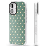 iPhone 16 Pro Max Daisy Pattern Teal Cute Floral Black Impact Phone Case