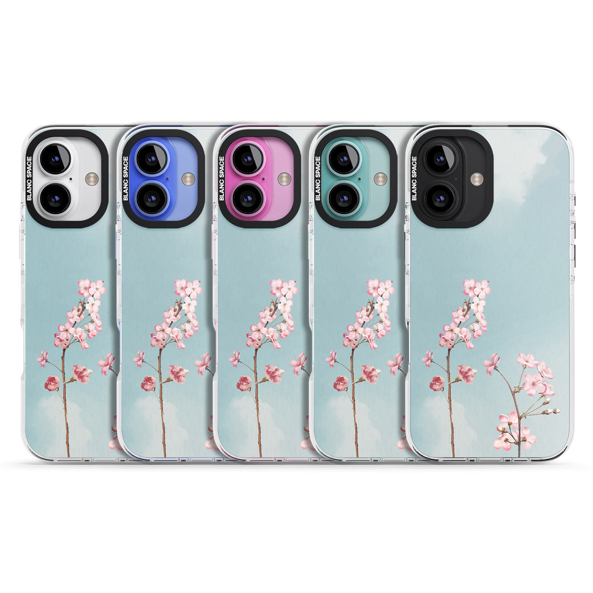 iPhone 16 Pro Max Blossom Flower Sky Black Impact Phone Case