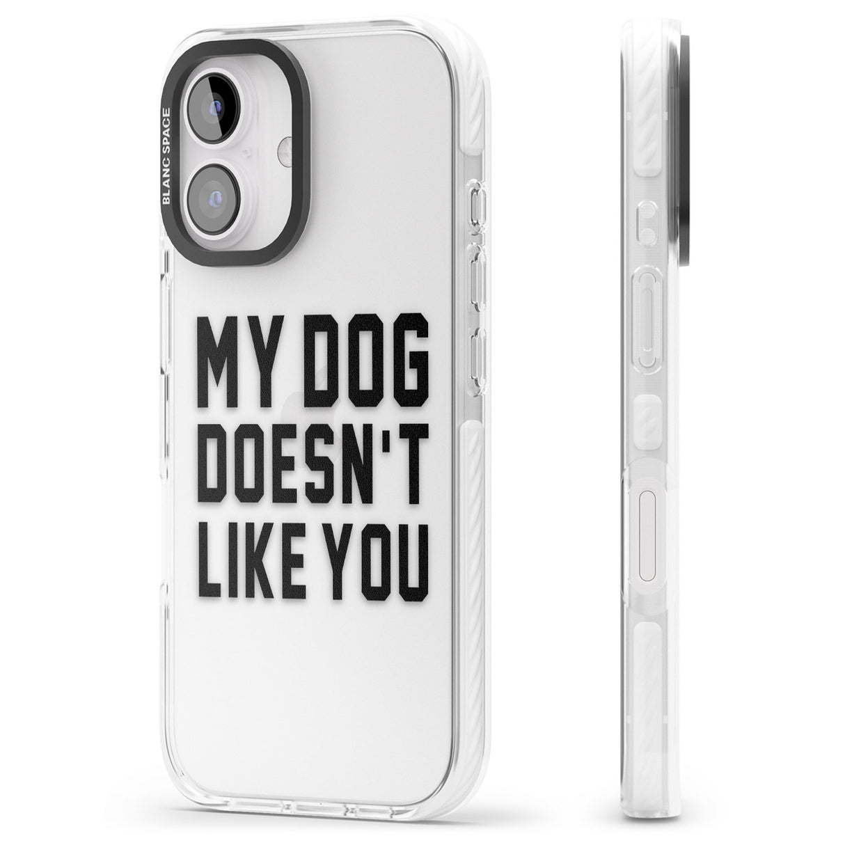 iPhone 16 Pro Max Dog Doesn't Like You Black Impact Phone Case