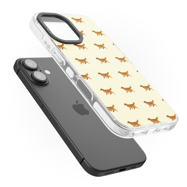 iPhone 16 Pro Max Golden Retriever Dog Pattern Black Impact Phone Case