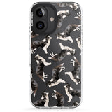 iPhone 16 Pro Max Border Collie Watercolour Dog Pattern Black Impact Phone Case