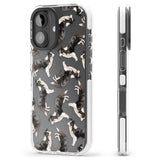 iPhone 16 Pro Max Border Collie Watercolour Dog Pattern Black Impact Phone Case