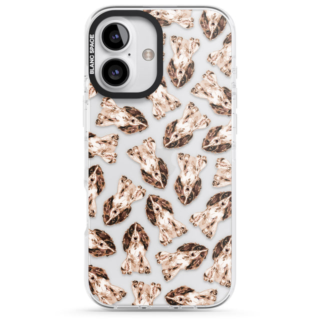 iPhone 16 Pro Max Cocker Spaniel (Brown) Watercolour Dog Pattern Black Impact Phone Case