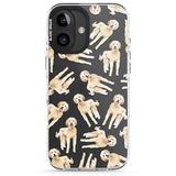 iPhone 16 Pro Max Goldendoodle Watercolour Dog Pattern Black Impact Phone Case