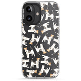 iPhone 16 Pro Max Wire Haired Fox Terrier Watercolour Dog Pattern Black Impact Phone Case