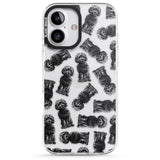 iPhone 16 Pro Max Cockapoo (Black) Watercolour Dog Pattern Black Impact Phone Case