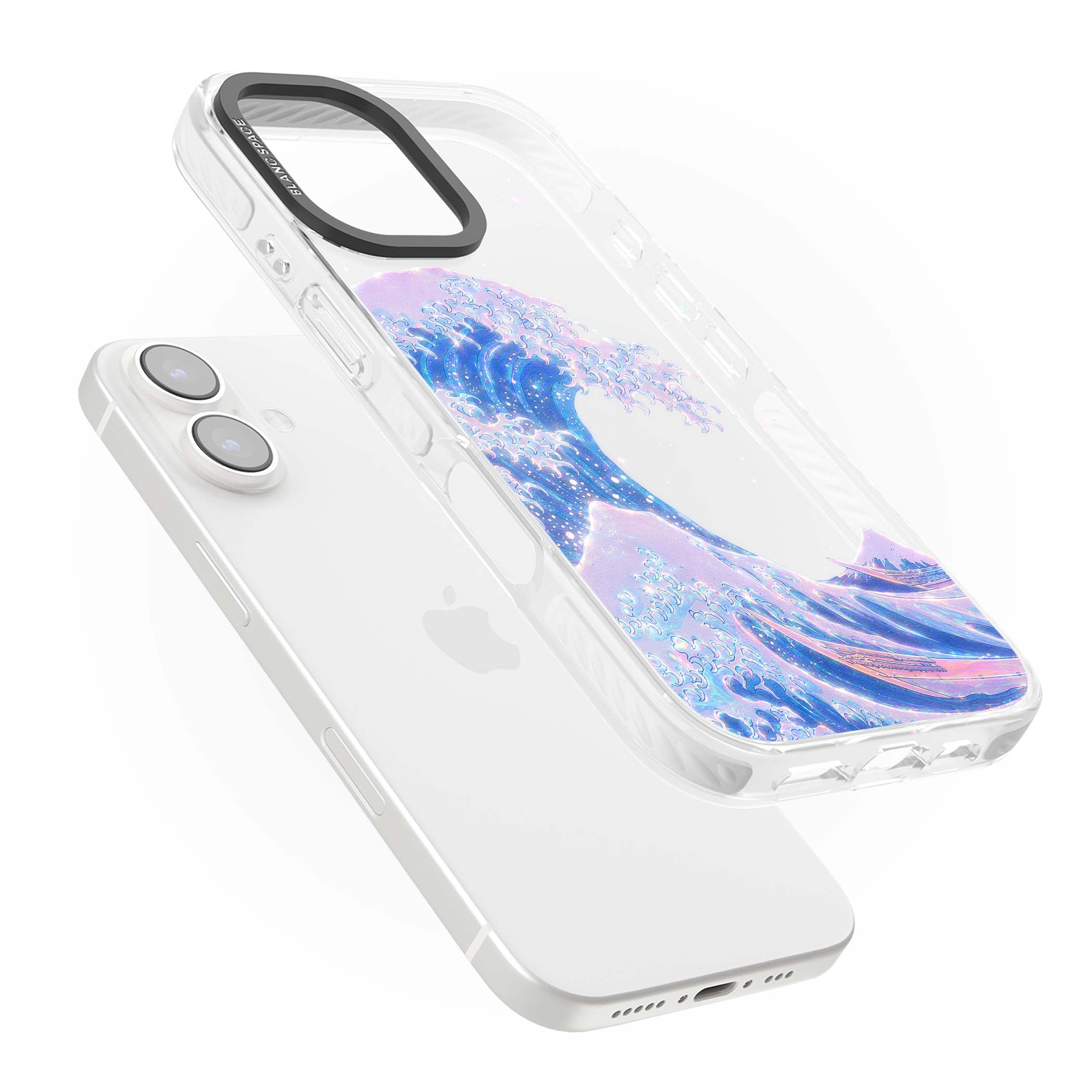 The Great Wave In Opal japanese iPhone case | Clear Impact case for iPhone 16, iPhone 16 Plus