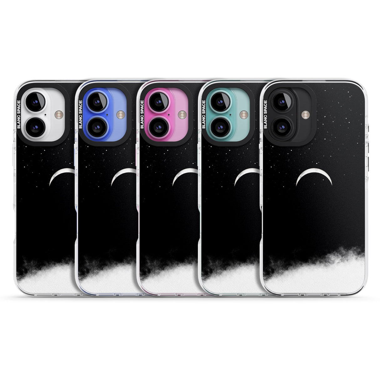 iPhone 16 Pro Max Upside Down Crescent Moon Black Impact Phone Case