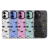 iPhone 16 Pro Max Eyes & Lips Icons Black Impact Phone Case