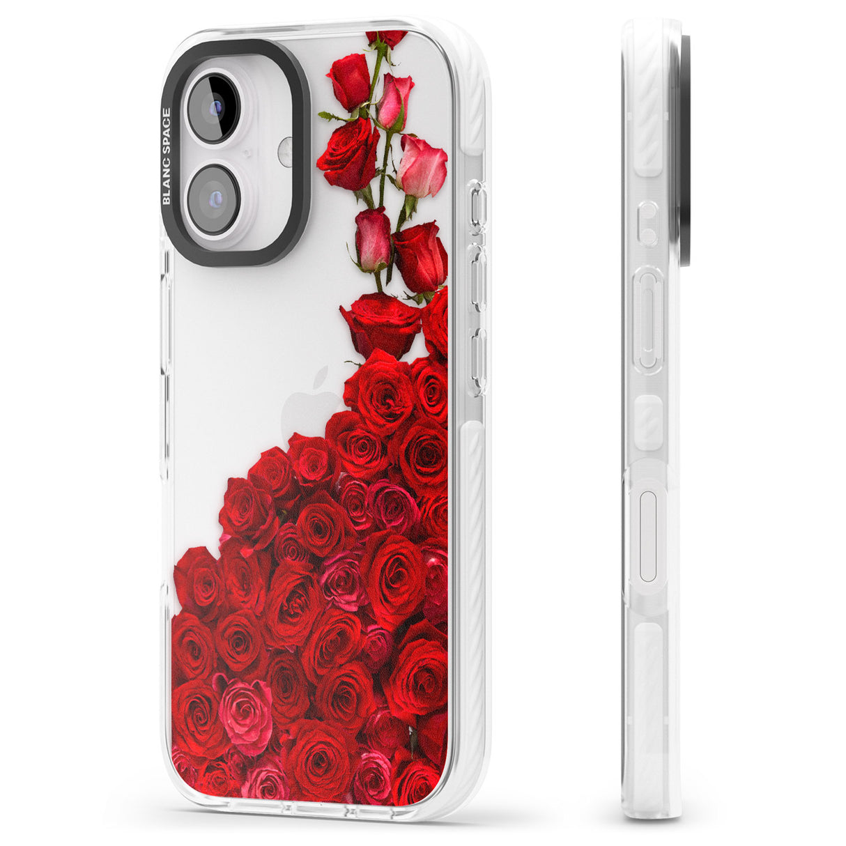 iPhone 16 Pro Max Floral Roses Black Impact Phone Case