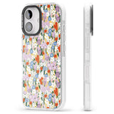 iPhone 16 Pro Max Energetic Floral Mix: Transparent Black Impact Phone Case