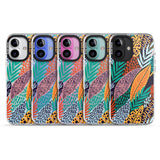 iPhone 16 Pro Max Colourful Leaves Mixture Black Impact Phone Case