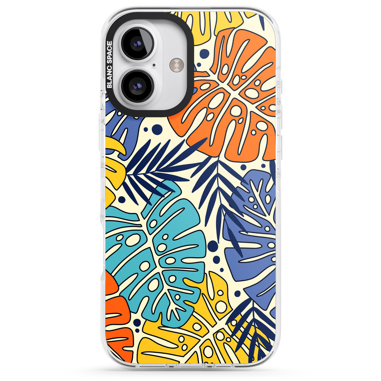 iPhone 16 Pro Max Beach Leaves Black Impact Phone Case