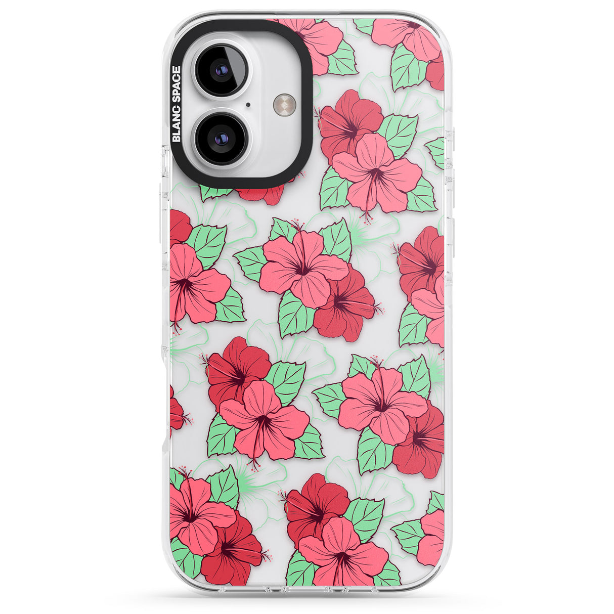 iPhone 16 Pro Max Pink Peony Black Impact Phone Case