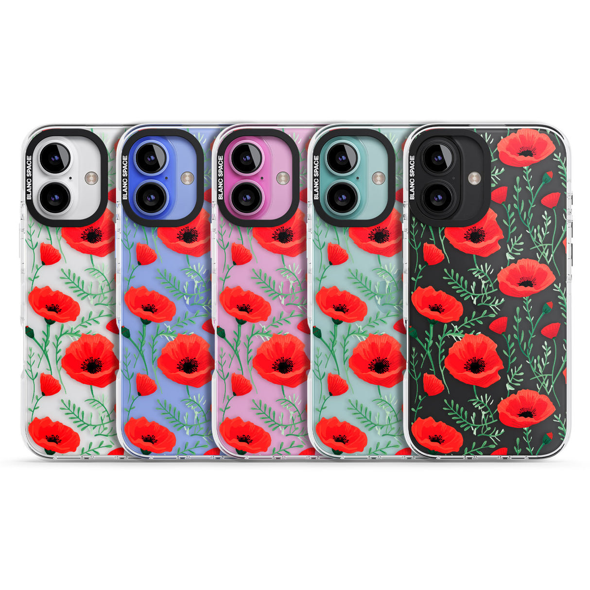 iPhone 16 Pro Max Poppy Garden Black Impact Phone Case