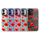 iPhone 16 Pro Max Poppy Garden Black Impact Phone Case