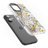 iPhone 16 Pro Max Wildflower & Leaves Black Impact Phone Case