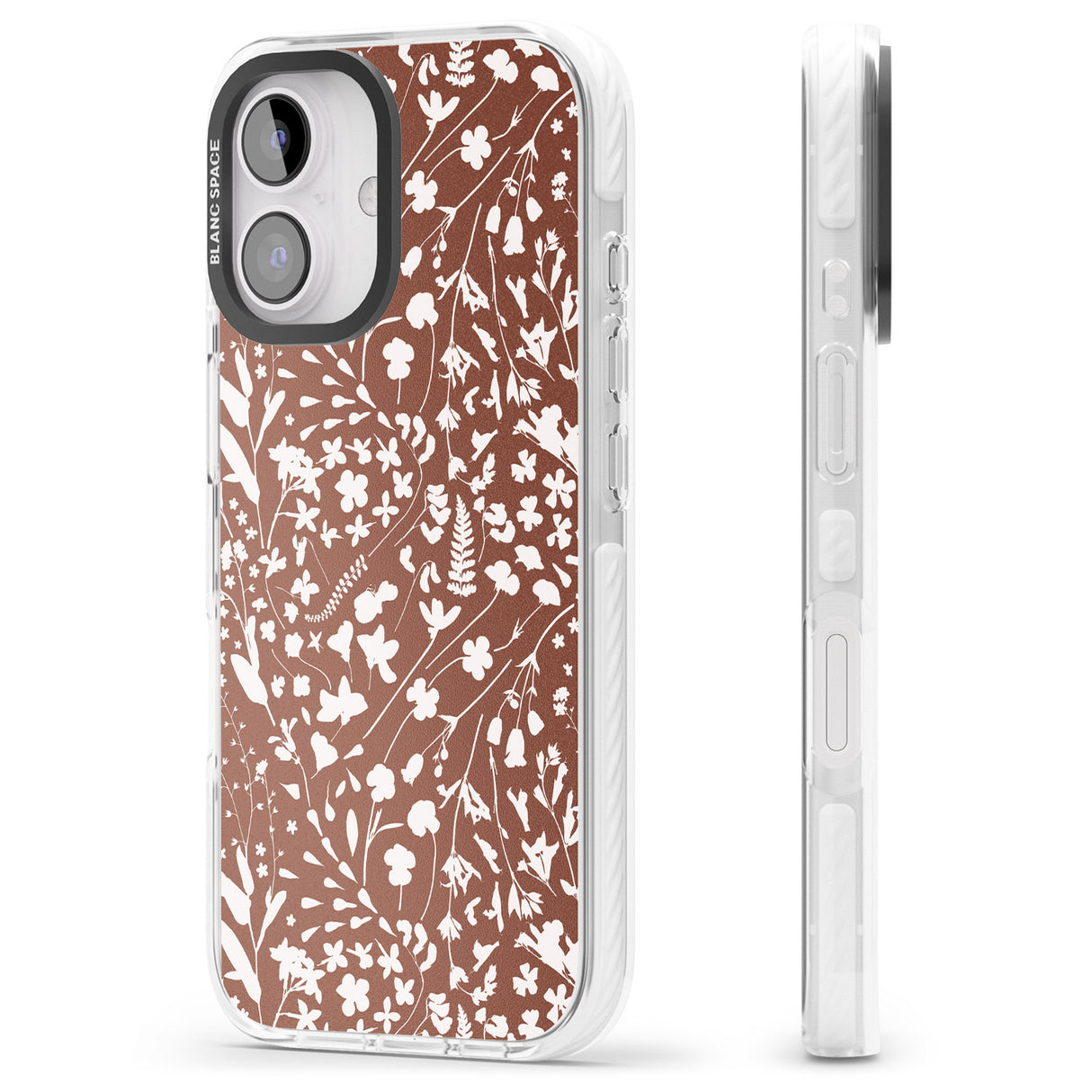 iPhone 16 Pro Max Wildflower Cluster on Terracotta Black Impact Phone Case