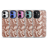 iPhone 16 Pro Max Wildflowers and Ferns on Terracotta Black Impact Phone Case