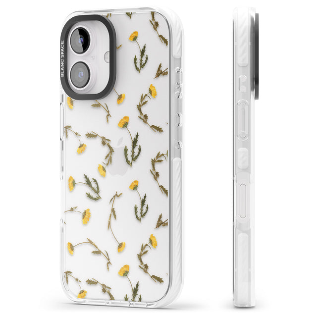 iPhone 16 Pro Max Long Stemmed Wildflowers - Dried Flower-Inspired Black Impact Phone Case