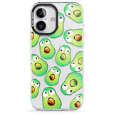 iPhone 16 Pro Max Shocked Avocados Black Impact Phone Case