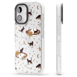 iPhone 16 Pro Max Halloween Cats and Astrology Black Impact Phone Case