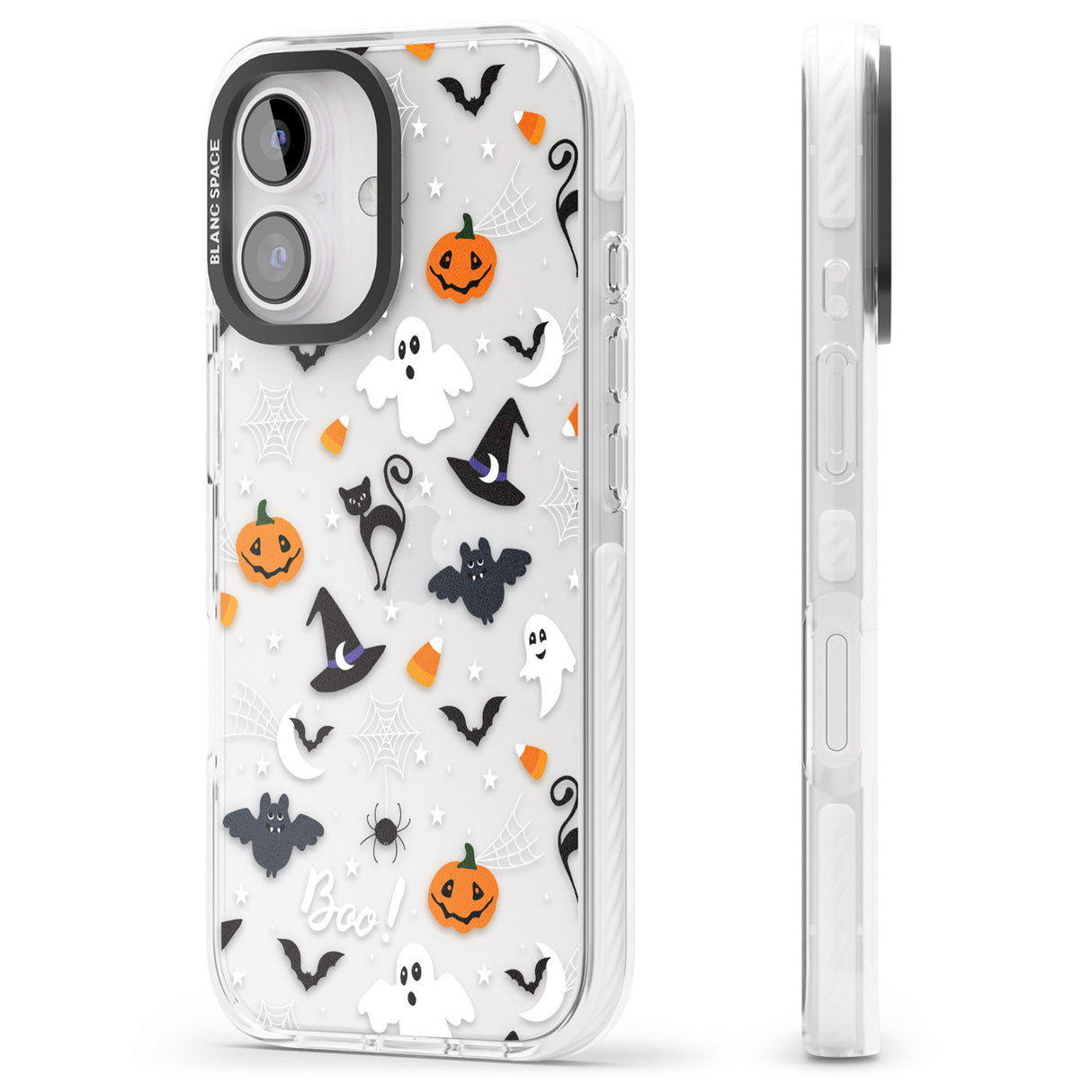 iPhone 16 Pro Max Halloween Mix Pattern Black Impact Phone Case