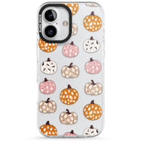 Floral Pumpkins Impact Phone Case for iPhone 16, iPhone 16 Plus