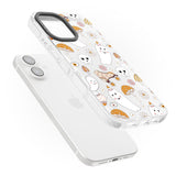 Cute Ghost and Skulls Pattern Impact Phone Case for iPhone 16, iPhone 16 Plus