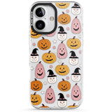 Witches and Pumpkins Pattern Impact Phone Case for iPhone 16, iPhone 16 Plus