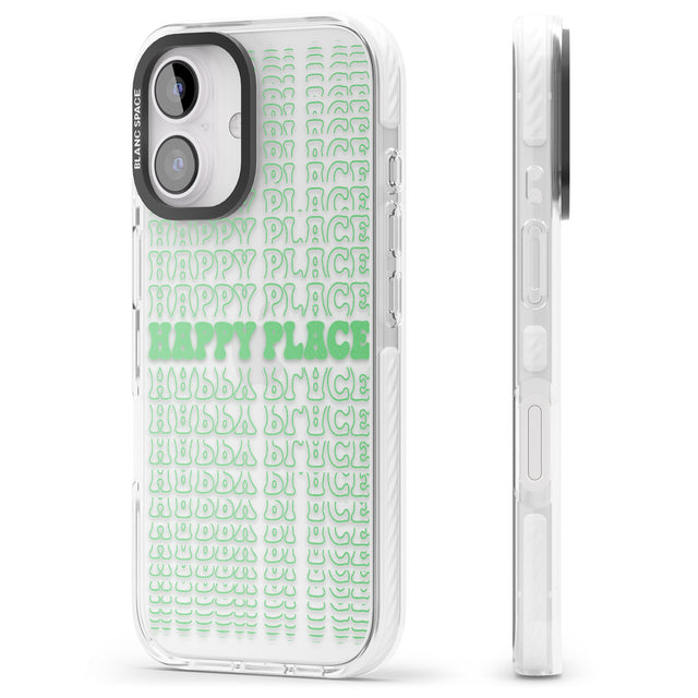 iPhone 16 Pro Max Happy Place (Green) Clear Impact Phone Case + Magsafe