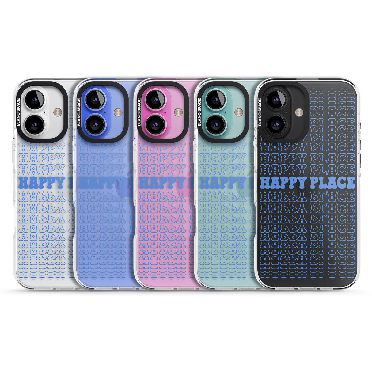 iPhone 16 Pro Max Happy Place (Blue) Black Impact Phone Case + Magsafe