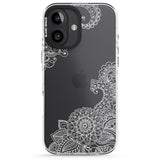 iPhone 16 Pro Max White Henna Botanicals Black Impact Phone Case