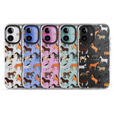 iPhone 16 Pro Max Horse Pattern Black Impact Phone Case