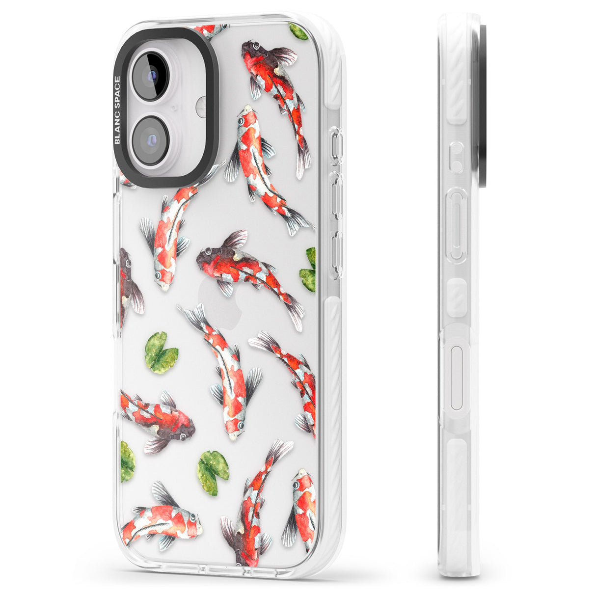 iPhone 16 Pro Max Koi Fish Japanese Watercolour Black Impact Phone Case