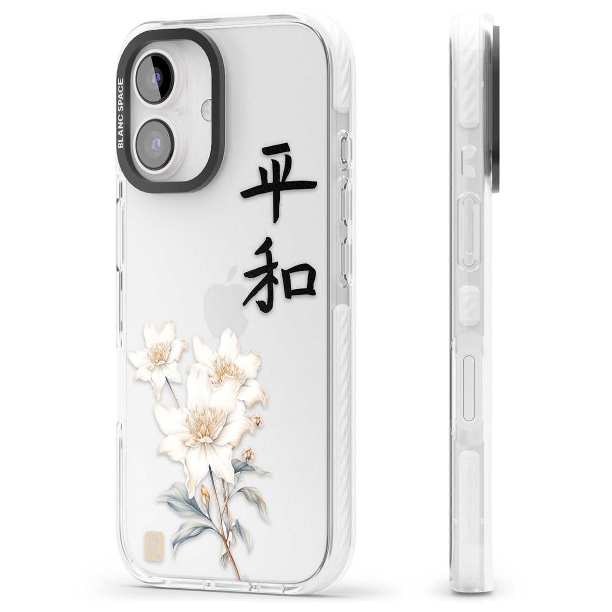 Peace and Flowers Impact Phone Case for iPhone 16, iPhone 16 Plus