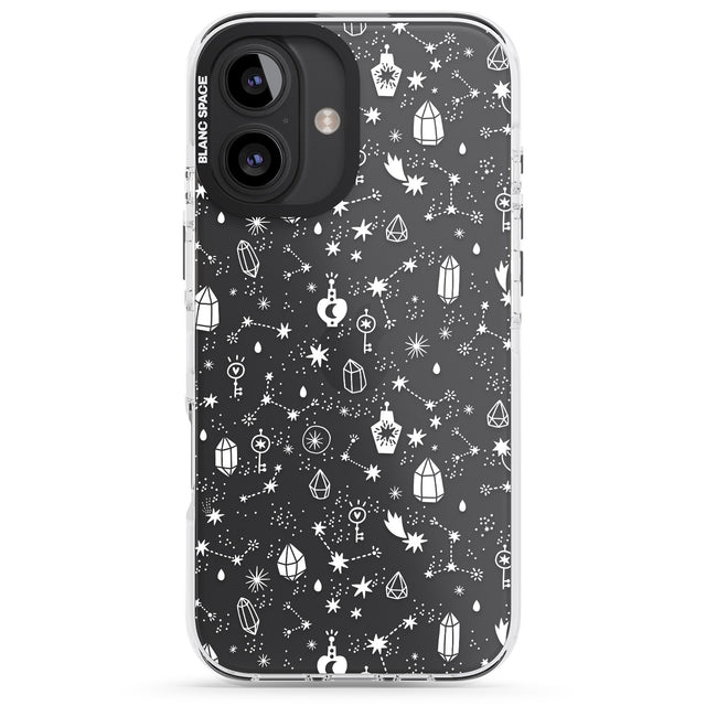 iPhone 16 Pro Max White Magic Black Impact Phone Case