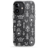 iPhone 16 Pro Max Black Tribal Palms Black Impact Phone Case