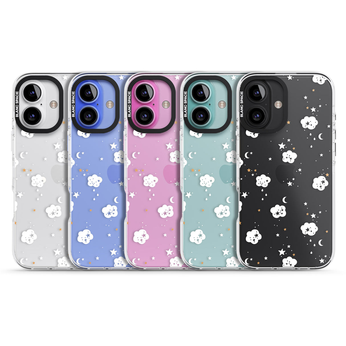 iPhone 16 Pro Max Stars & Clouds Black Impact Phone Case