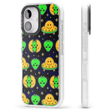 iPhone 16 Pro Max Alien Head Pattern Black Impact Phone Case