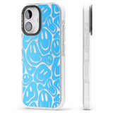 iPhone 16 Pro Max Blue Acid Faces Black Impact Phone Case