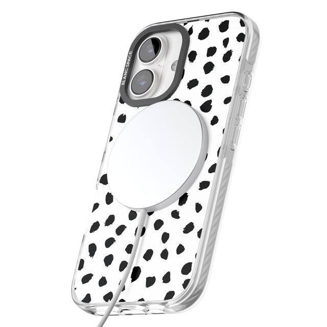 iPhone 16 Pro Max Dalmatian Print Black Impact Phone Case