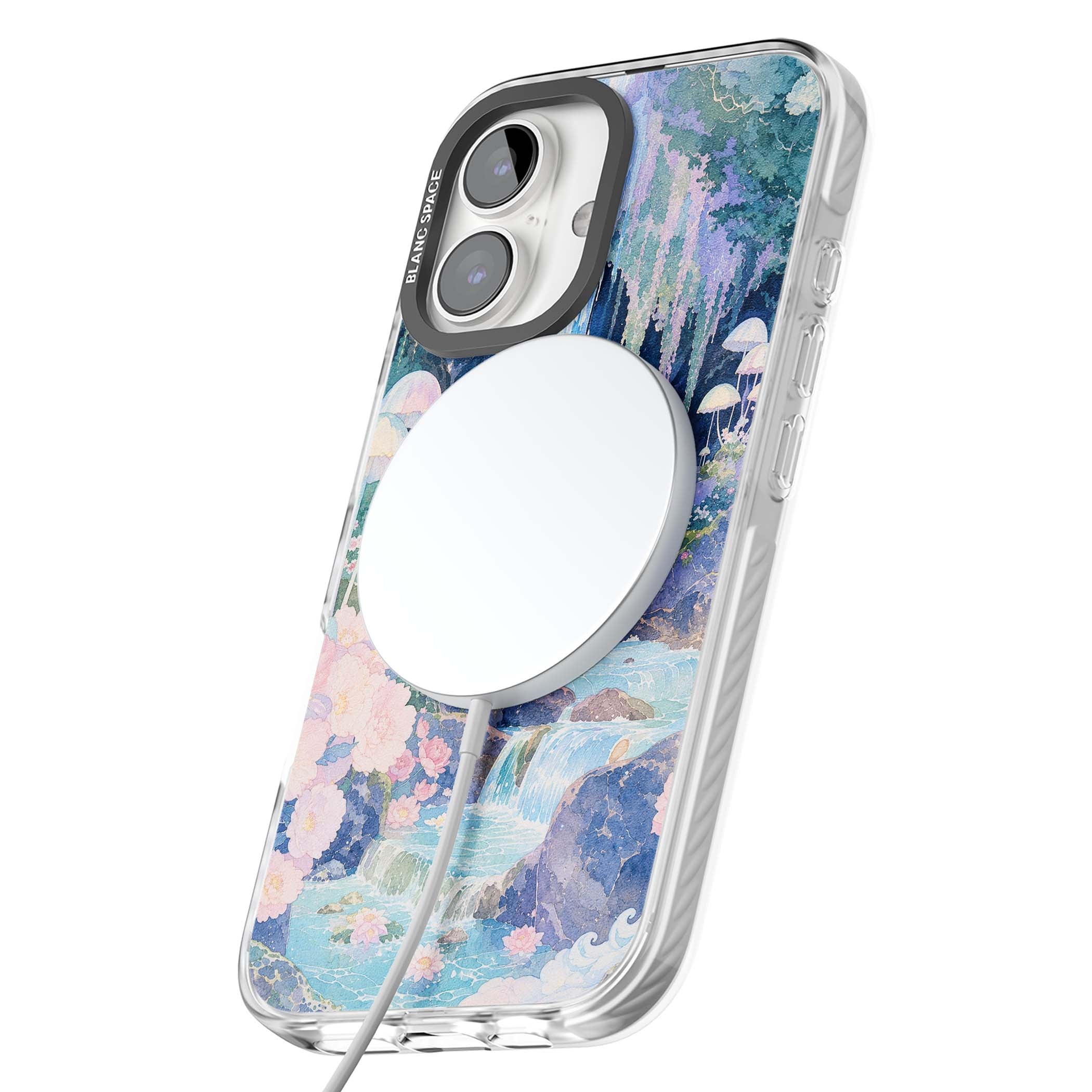 Mystic Waterfall art iPhone case | Impact Magsafe case for iPhone 16, iPhone 16 Plus