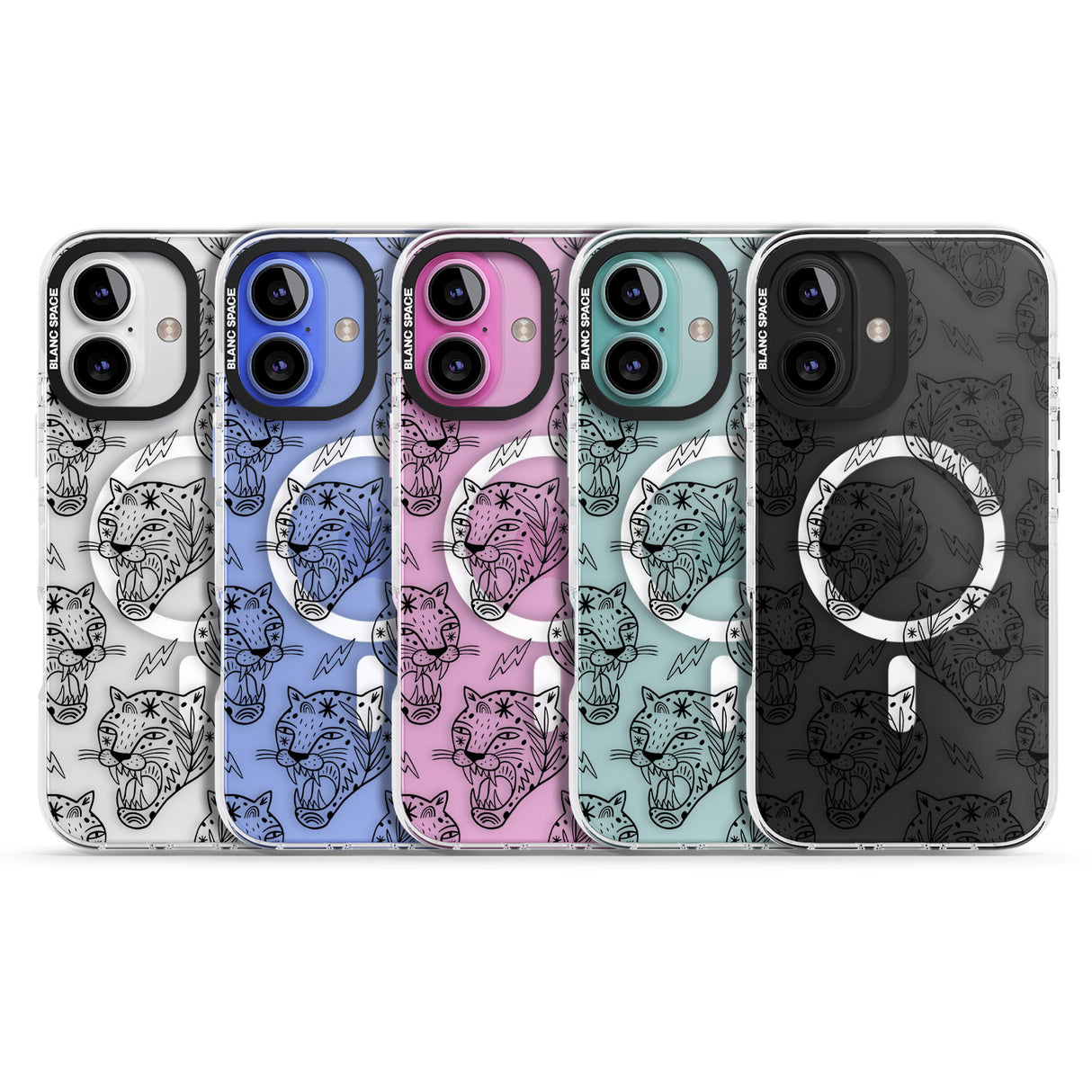 iPhone 16 Pro Max Black Tiger Roar Pattern Black Impact Phone Case